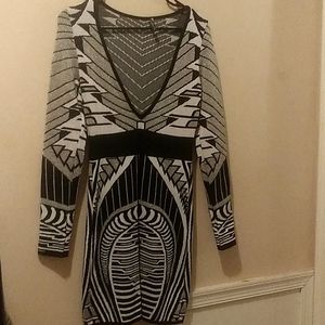 Tribal knit sweater dress